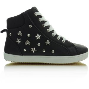 Trampki z ćwiekami 6016 CZARNE