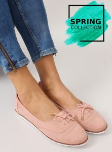 Zamszowe jazzówki T239   Pink