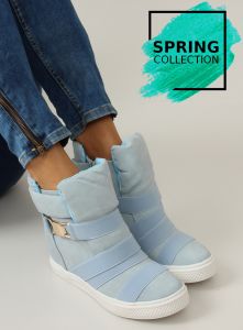 Sneakersy z gumowymi paskami AF24 BLUE