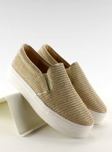 Slip-on prążkowany materiał T225P Gold