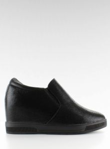 Półbuty na koturnie sneakers R-225 Czarny