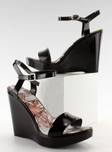 Sandałki na koturnie meliski PT-5201 Black