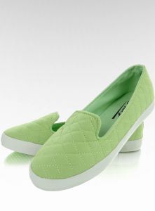 Slip-on pikowane 9907/RL-925 SELEDYNOWE