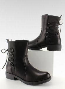Wysokie sztyblety sznurowane 55435 Black