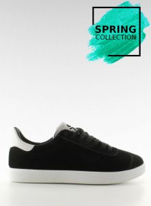 Zamszowe trampki Juniorki BK6180-1 Black