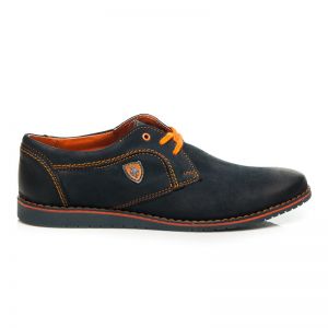 GRANATOWE BUTY ZE SKÓRY