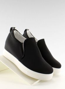 Slip-on na koturnie z tkaniny 6-6 Czarny