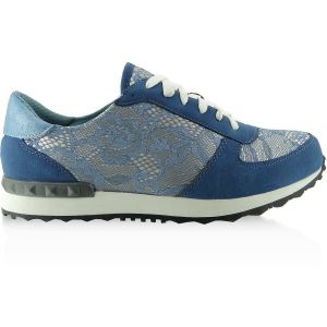 Buty sportowe z koronką Y620 Niebieskie