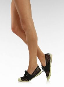 Espadryle damskie sznurowane PT125 Czarne