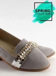 Eleganckie lordsy z cyrkoniami JH20P Grey