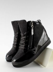 Sneakers lakierowane R19 Czarny