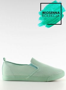 Leciutkie slip-on dziurkowane NB95P L. Green