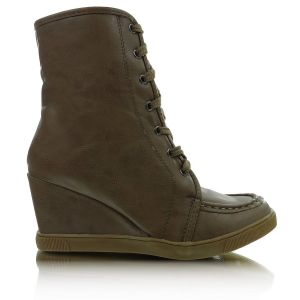 Botki sznurowane 08134 KHAKI