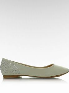 Baleriny cyrkonie na pięcie MB-6237 apricot