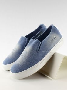 Jeansowe trampki slip-on K-89 L. blue