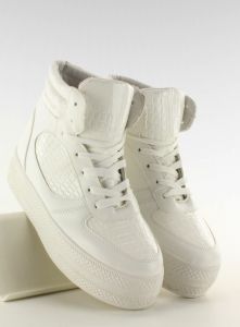 Sneakers na podwójnej podeszwie LBS1231 białe