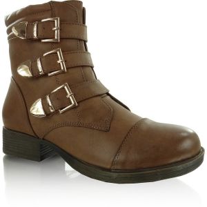 Botki z klamerkami 8216 Khaki