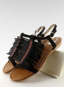Sandałki w indiańskim stylu k1626301 NEGRO