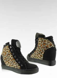 Sneakersy zamszowe CH-81 Leopard