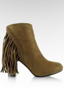 Botki z frędzlami FRINGE C138 Camel