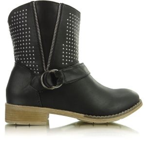 Botki z jetami 208-11 CZARNE