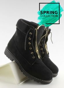 Zamszowe balmanki gładkie NC50 Black