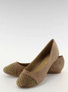 Baleriny ozdabiane A902 khaki