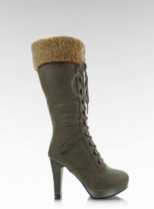 Kozaki na słupku G12400 KHAKI