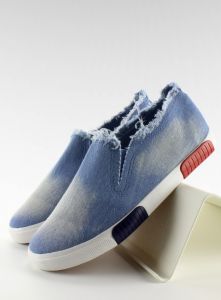 Trampki jeans kolorowa podeszwa BL65 L. Blue