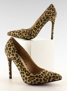 Szpilki lakierowane E332 leopard