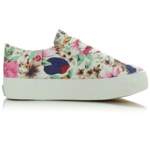 Trampki gruba podeszwa K145406 FLORES-BLANCO