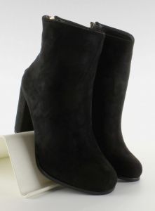 Gładkie botki suwak z tyłu A920 Black