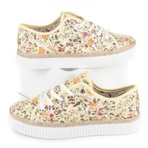 KORONKOWE ESPADRYLE W KWIATY