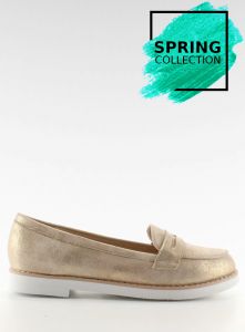 Pastelowe mokasyny damskie 7112 Beige