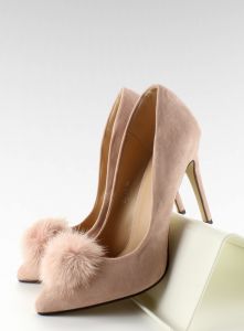 Szpilki z pomponem puszek ZJ-06 Pink
