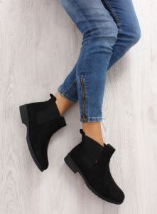 Zamszowe sztyblety z wszywką 87-3 Black