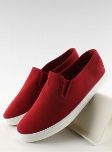 Trampki slip-on materiałowe 1-98 Red