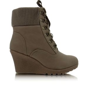 Sznurowane botki MC4784 KHAKI