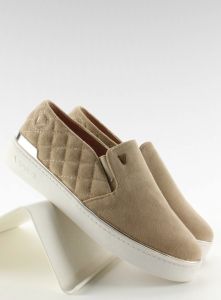 Zamszowe trampki slip-on 7103 Beige