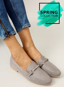Mokasyny damskie klasyk 1183 GREY