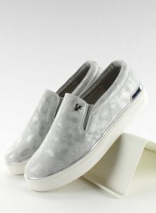 Slip-on z metaliczną lamówką 786 Szary