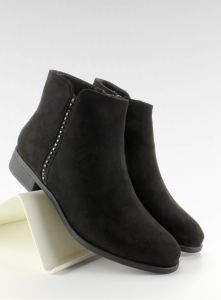 Sztyblety zamsz z kamyczkami JK25 Black II-GAT