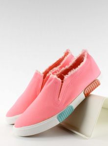 Trampki jeans kolorowa podeszwa BL65 Pink