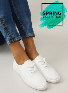 Licowe oxfordki mięciutki 645-Y WHITE