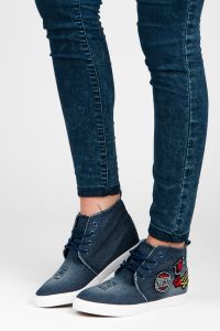 WYSOKIE JEANSOWE TRAMPKI