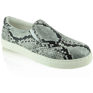 Slip-on skóra węża D579 czarne