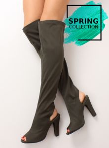 Muszkieterki open toe R110P Green