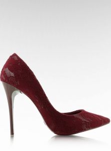 Szpilki koronkowe E391 marsala
