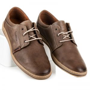 SZNUROWANE BUTY ZE SKÓRY