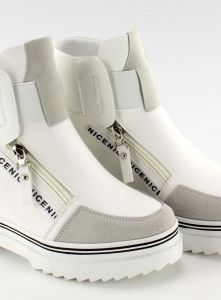 Stylowe buty na wysokiej podeszwie 29273-5 White